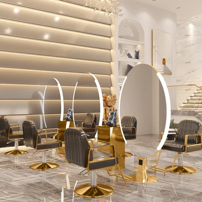 

# Hot Sales Modern Style Classic Luxury Hair Salon Furniture Hairdresser Salon Mirror Station Styling Station For Barbershop