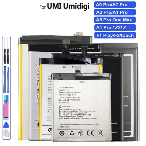 Para UMIDIGI batería para UMI Umidigi F1 Play F2 A9 A7 A5 A3 A1 Pro Z2 Z Touch One Max One Pro Power 3 S2 Pro Lite S2Lite S3 Pro