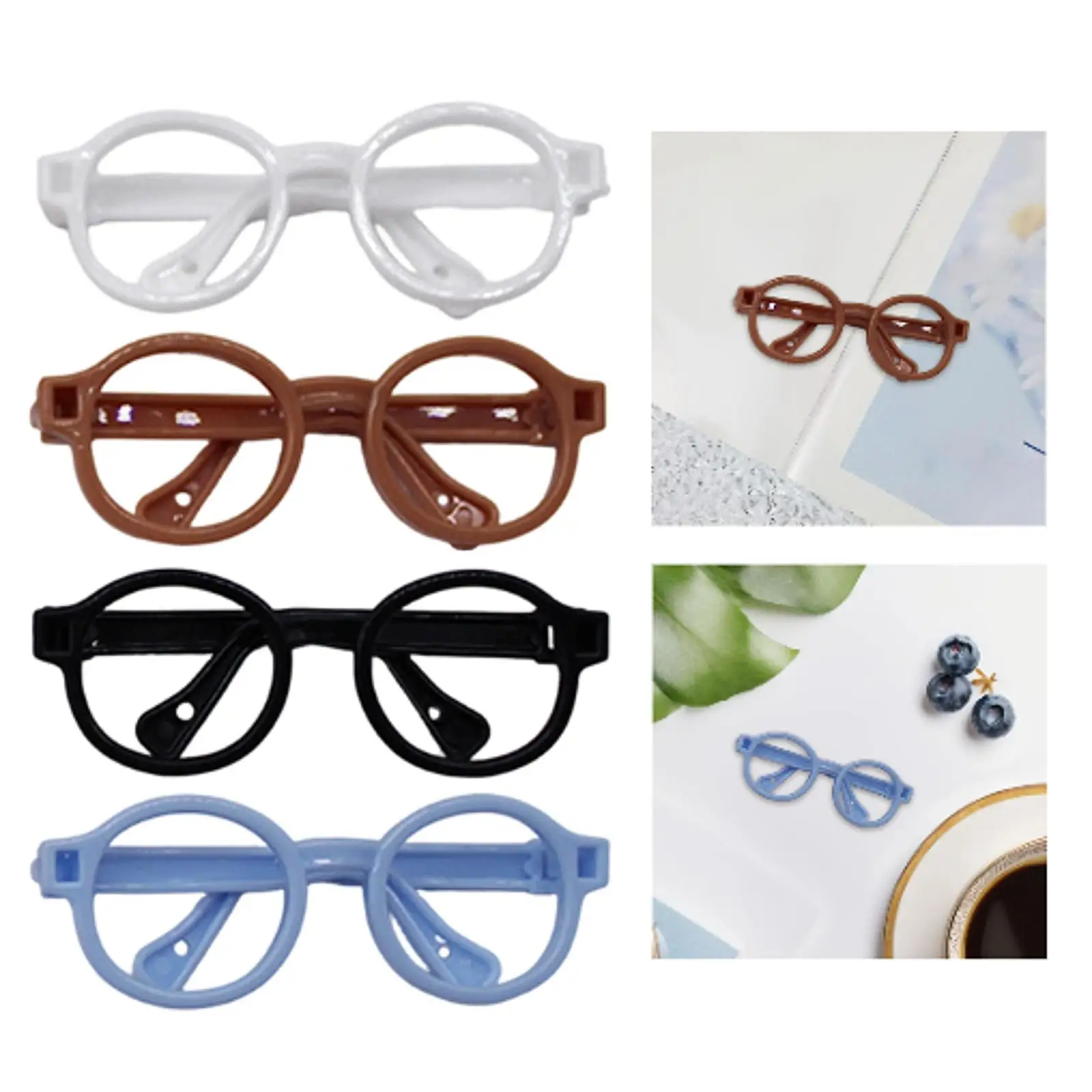 Gafas de muñeca artesanales gafas de sol Cosplay figura de cumpleaños vestir gafas