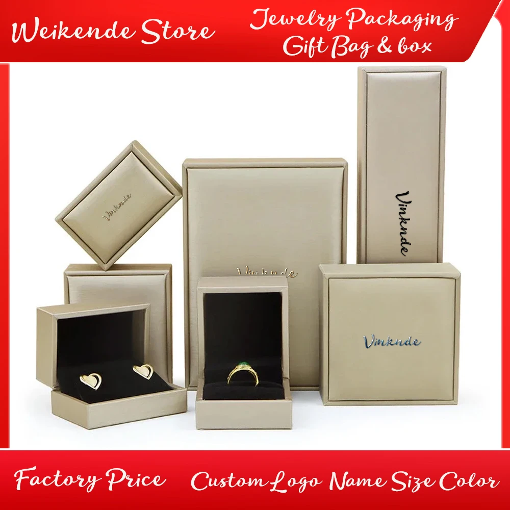 Best birthday Jewelry Gifts for Wife : Elegant and Timeless Gift Ideas to Express Your Love and Affection 6Pack Brushed Leather Thick Edge Pu Jewelry Packing Box Custom Logo Ring Pendant Necklace Bracelet Gift Thickened Leather Boxes
