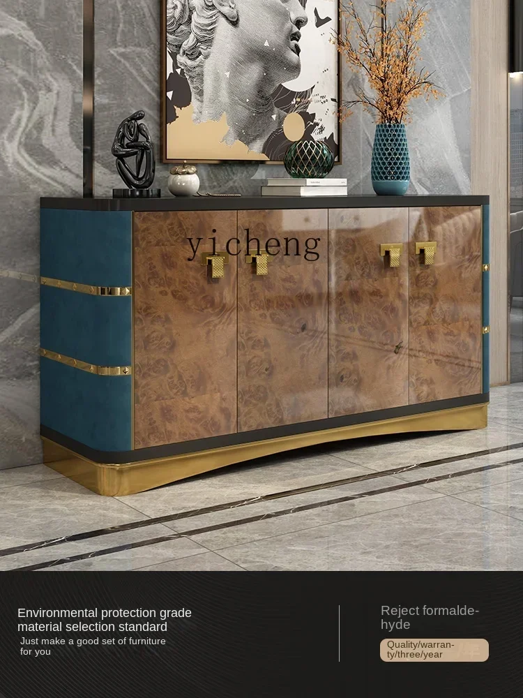 ZF Paint Ltalian Postmodern Restaurant Locker Household Foyer Marble High-end Entrance Shoe Cabinet