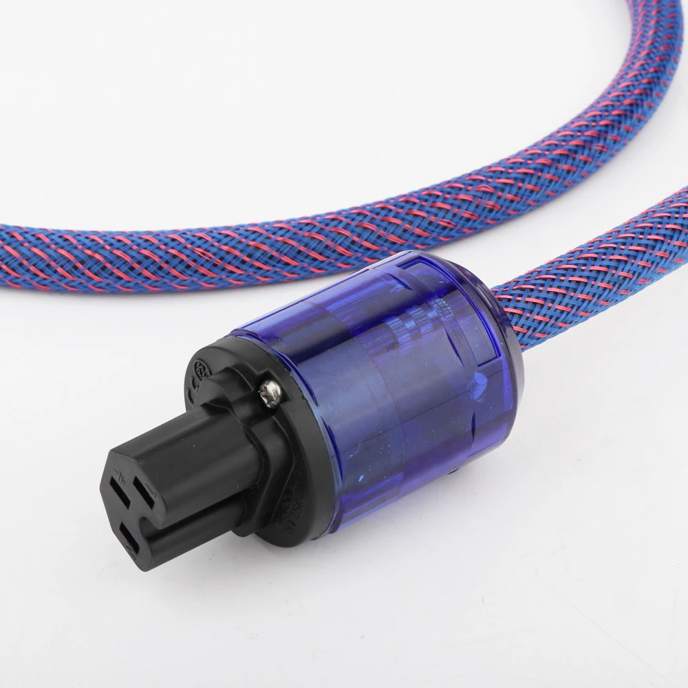Cabo de alimentação ac de cobre hi-end, áudio hifi, eua/ue, cabo de alimentação de cobre puro com conector de tomada de alimentação P-037E/P-037