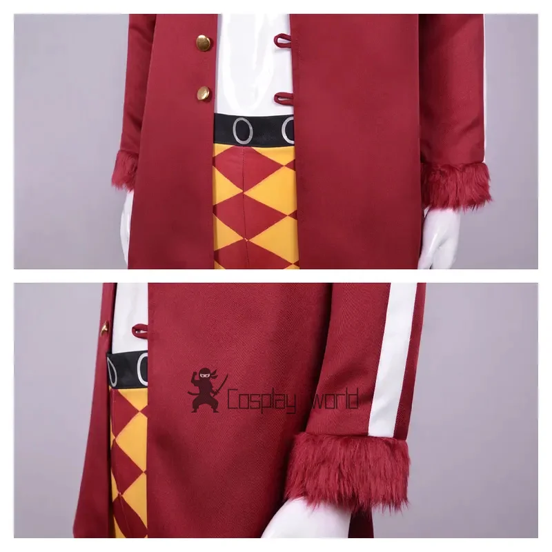 Bartolomeo cosplay jaquetas anime cosplay traje homem vermelho trench calças halloween festa de natal conjunto uniforme