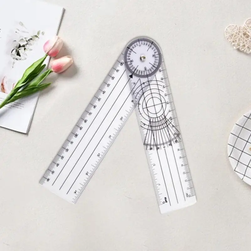 0-140mm 360 Degree Goniometer Angle Medical Spinal Angle Ruler Angle Inclinometer Ruler Protractor Angle finder Measuring Tool