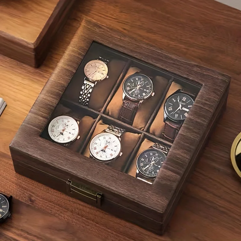 Dust-proof Watch Collection Storage Box, Outdoor PU Leather Print Storage Display Box, Ideal choice for Gifts