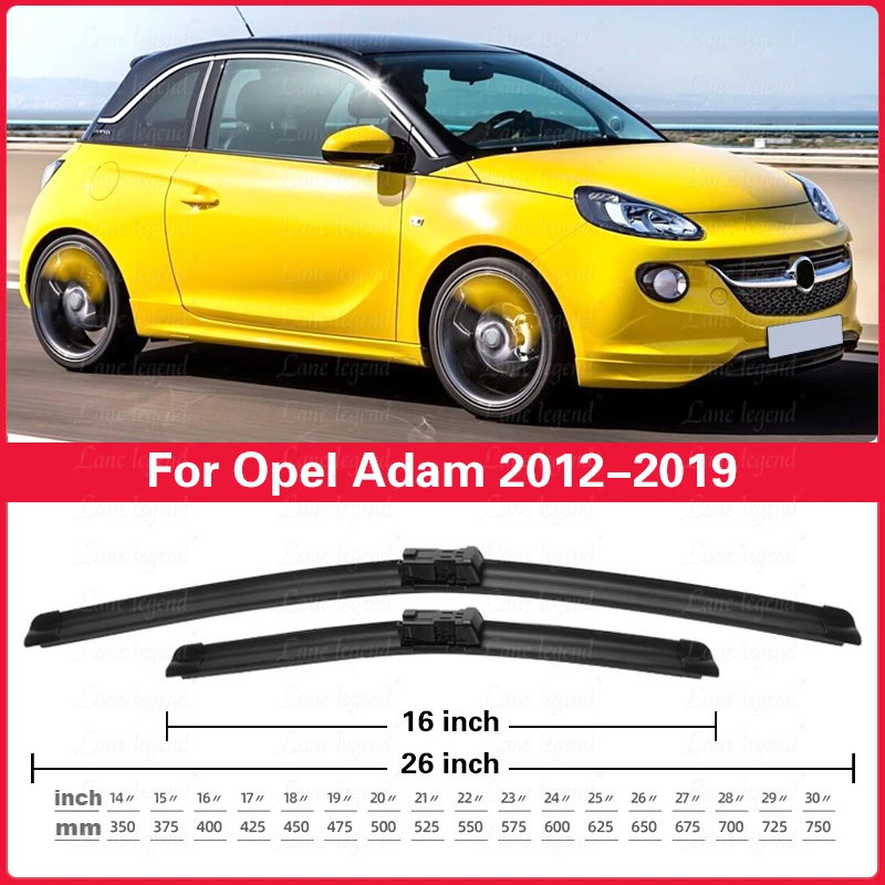 Windscreen Window Rain Brushes 2013 2014 2015 2016 Car Front Rear Wiper Blades Set For Opel Adam 2012-2019 26