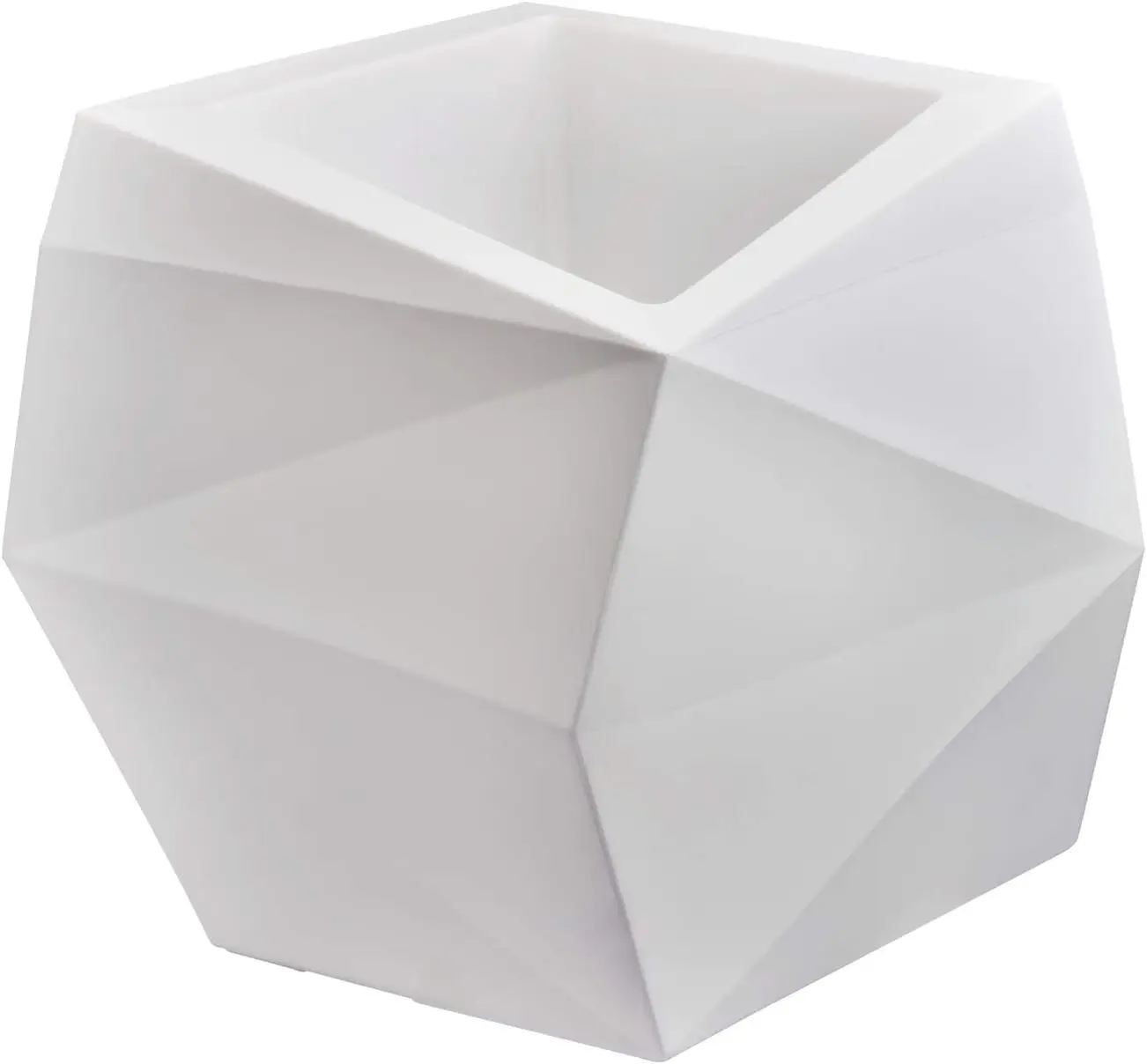 Modern Geometric Origami Planter, Plant Pot, 26-Inch (Alpine White)