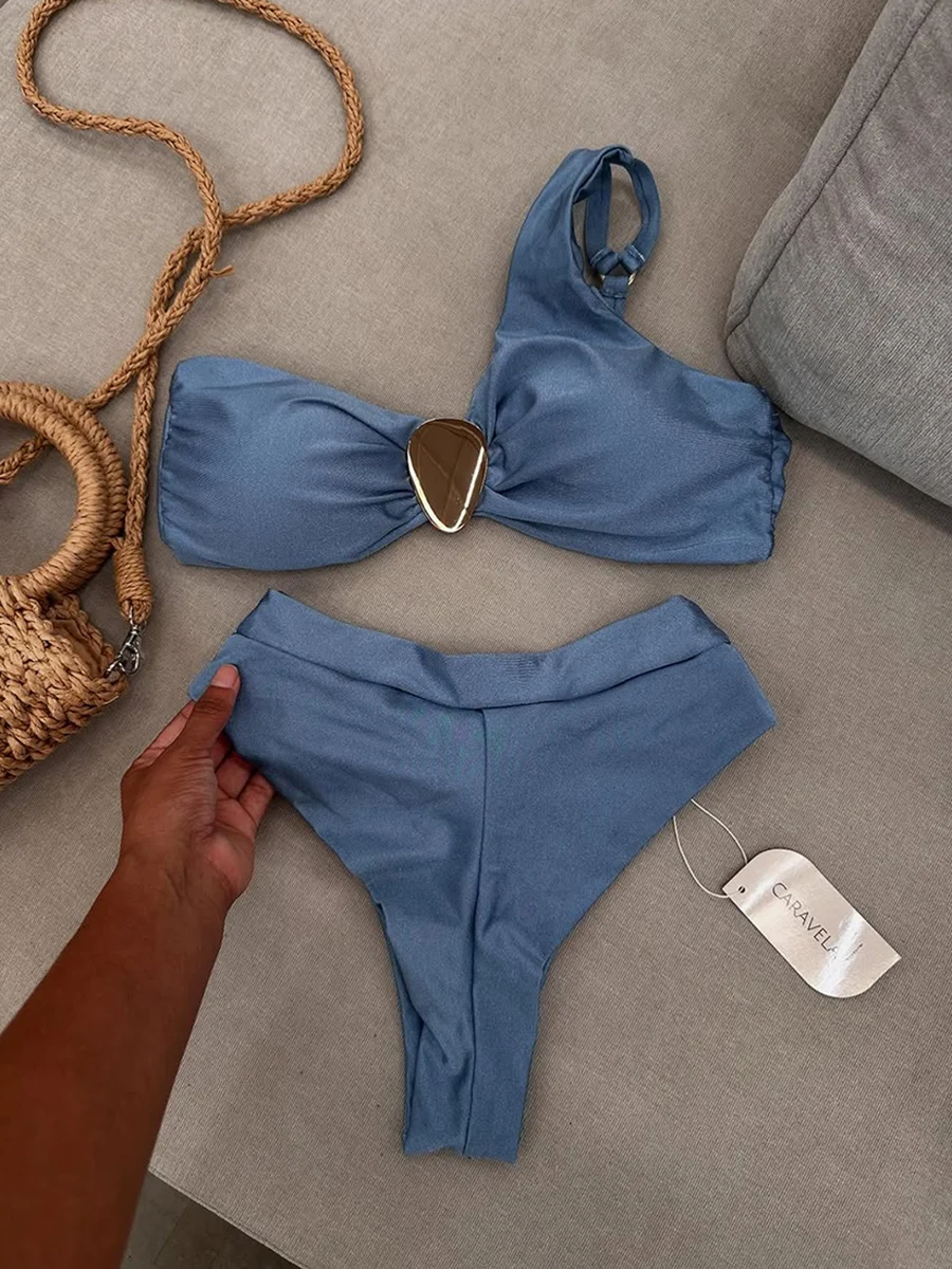 

Sexy Bikinis 2026 Sexy Swimsuit Women Swimwear High Waist Bandage Bikini Brazilian Solid Biquini Bathing Suit Beachwear Female