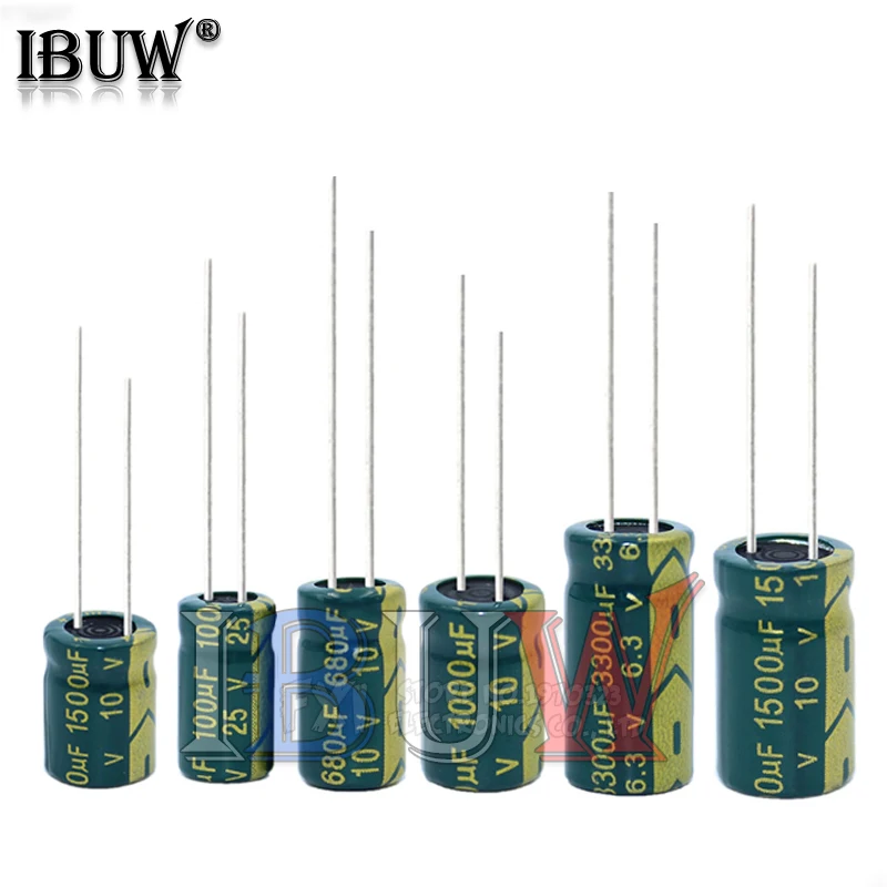 High Frequency Low ESR Aluminum Capacitor 10V 16V 25V 35V 50V 400V 100UF 220UF 330UF 470UF 680UF 1000UF 1500UF 2200UF 3300UF
