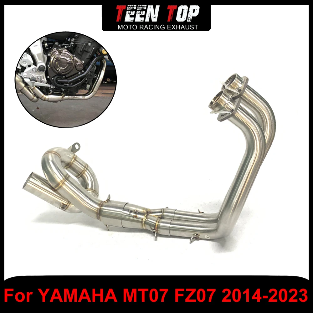 

Exhaust Pipe 51mm For YAMAHA MT07 FZ07 Exhaust Elbow Motorcycle Stainless Steel Front Link Pipe XTRIBUTE/XSR700 2016-2020