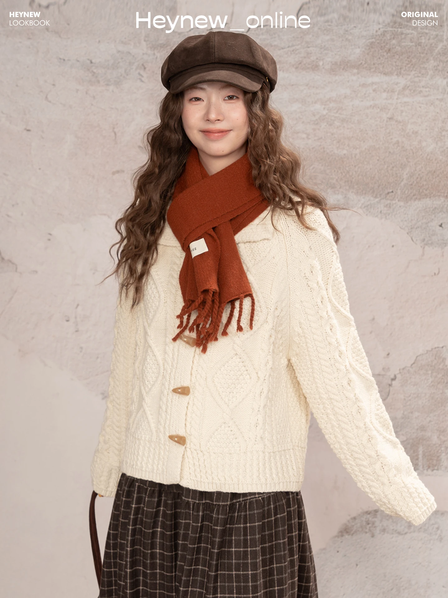 

Loveheynew Thiened Casual Sle Women's Cardigan Coat with Button Autumn Winter Warm Outerwear Sweet Leisure Turtlene