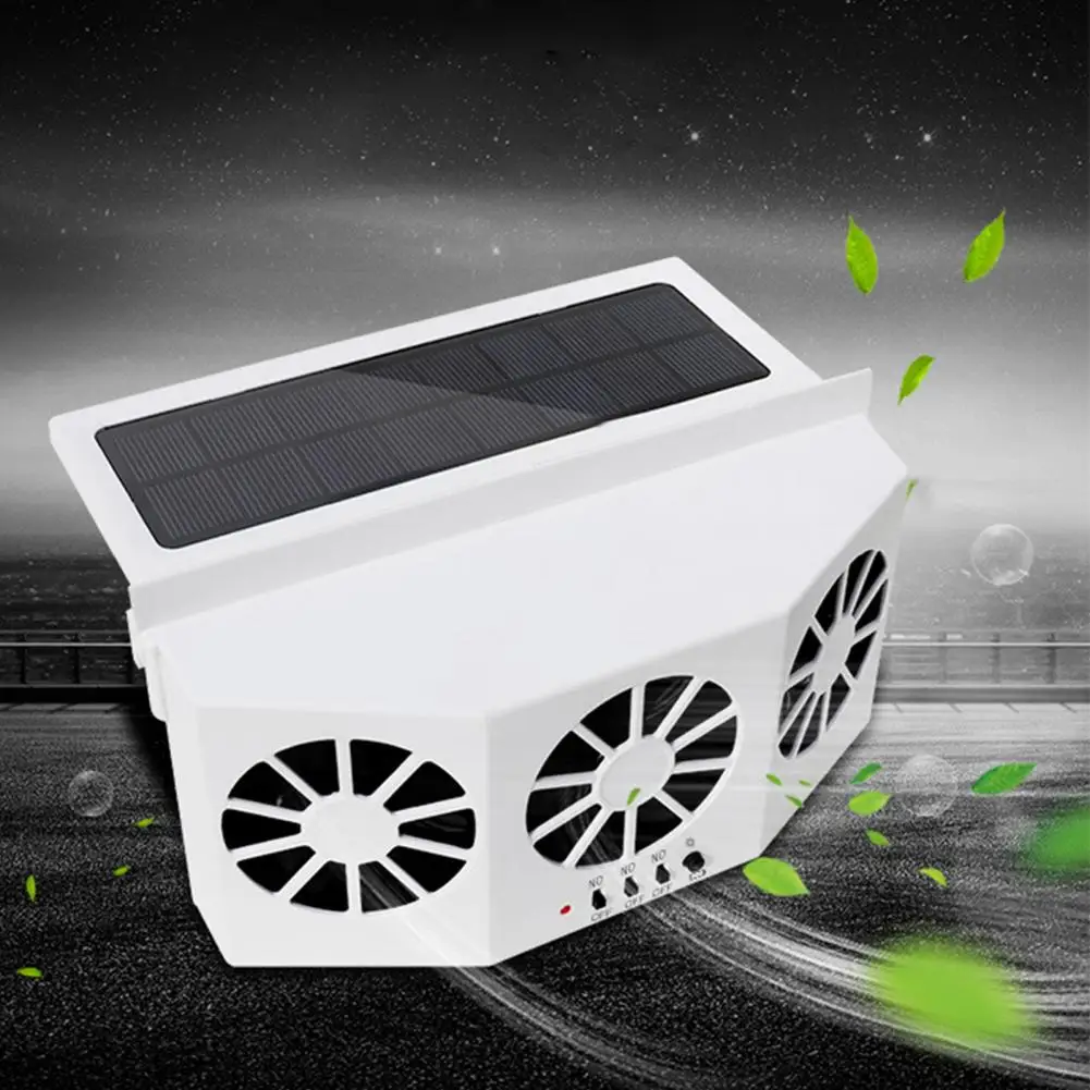 Car Solar Fan Powerful Quiet Car Solar Fan Experience Comfortable Wind Vehicle with This Circular Device Comfortable Car Fan