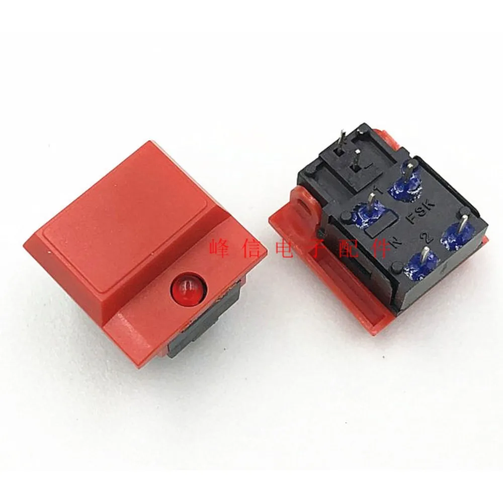 DP2-111-RL2 japão com interruptor de tato de luz vermelha interruptor de chave de micro-toque em linha de restauração de 6 pinos