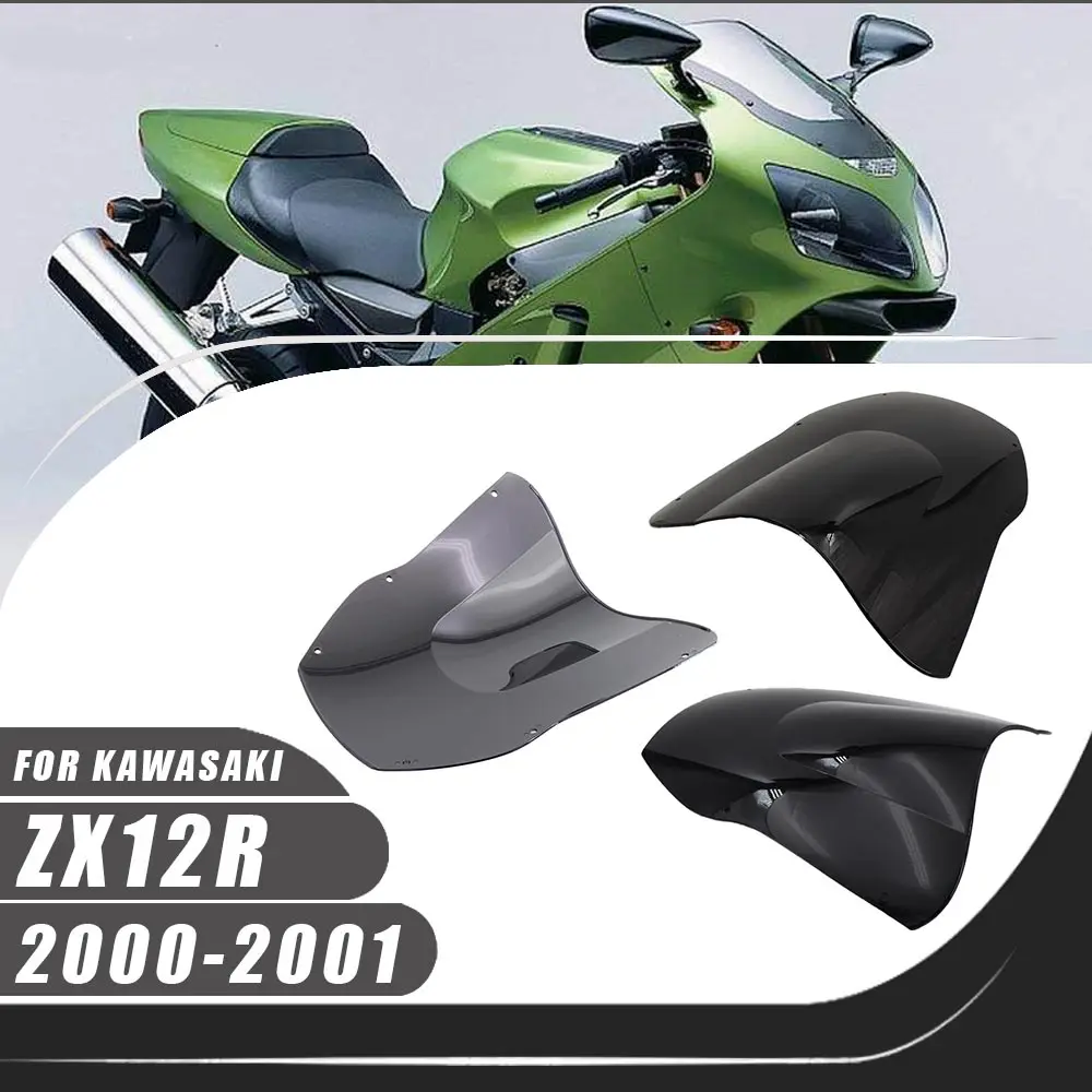 

For 2000-2001 Kawasaki Ninja ZX12R ZX-12R Motorcycle ABS Windshield Windscreen Wind Deflectors