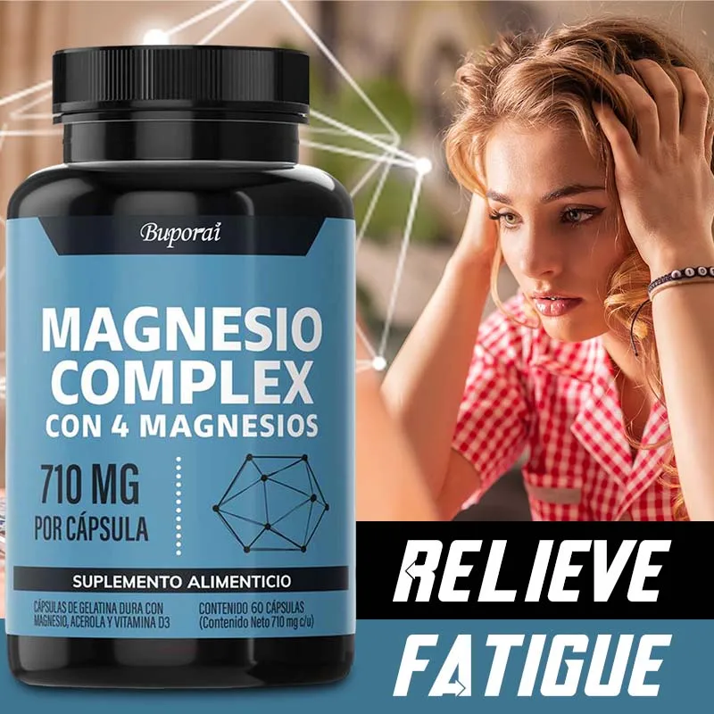 

Magnesium Complex - Helps Maintain Bone Health, Promote Muscle Recovery, Relieve Fatigue, and Increase Energy, Non-GMO