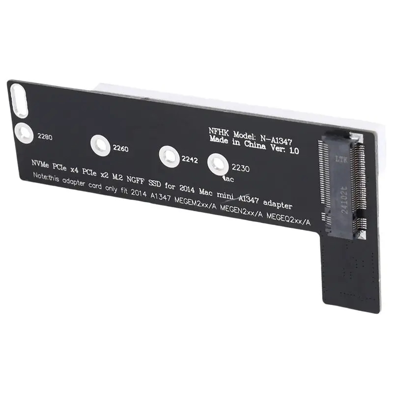 AED7-New Nvme M2 SSD Converter Card To For Apply Mac Mini 2014 A1347 MEGEN2 MEGEQ2 Adapter Raiser PCI Express NGFF 760P 600P Ris