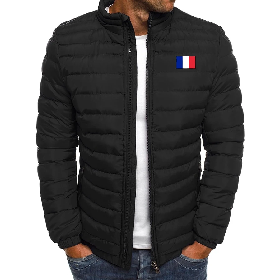 

French printed autumn and winter men's casual jacket, comfortable, lightweight, and versatile cotton jacket for fitness and spor