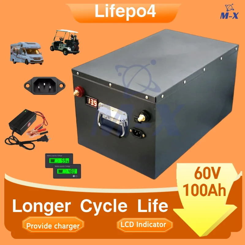 

60V 100Ah Lifepo4 Battery Pack for Caravan golf cart vehicle