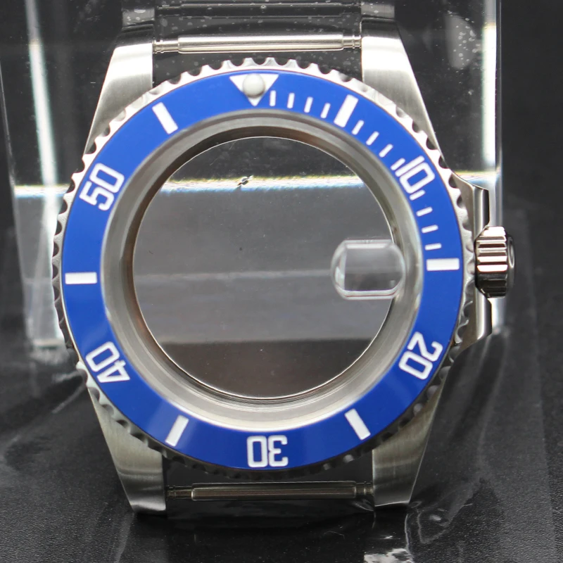 40mm Watch Case Sapphire Glass For Yacht-Master Seiko NH35 NH36 NH34/38 4R36 Miyota 8215 ETA 2824 Movement 28.5mm Dial Hot Sale