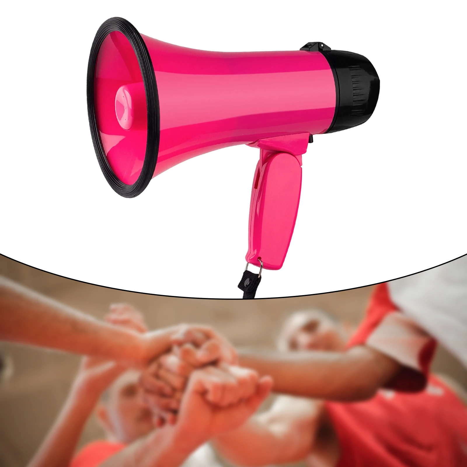 Handheld Megaphon Megaphon Stimme leichte Bullhorn Lautsprecher Alarm für Fußball Outdoor Mikrofon Lautsprecher einstellbar