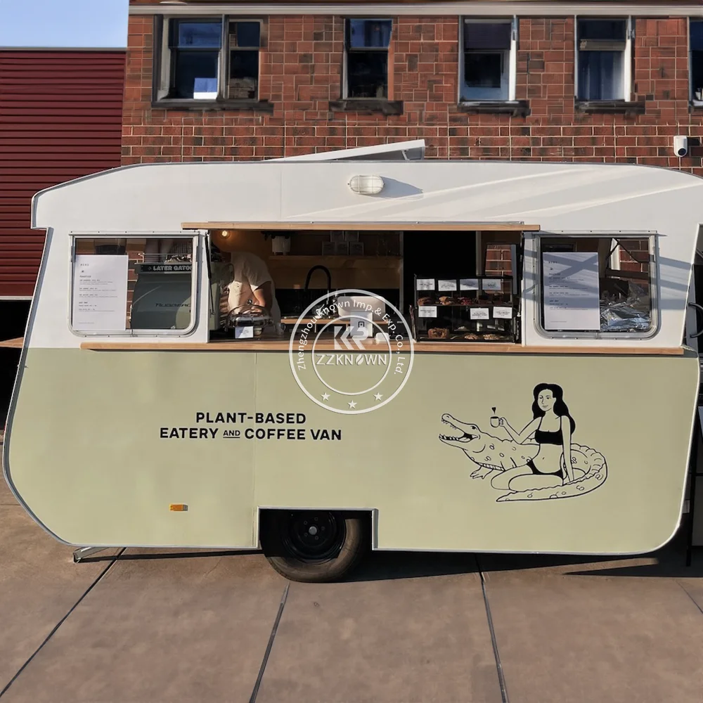 Mobiele Foodtruck Op Maat Gemaakte Volledig Keukenapparatuur Pizza Hotdog Trailer Fast Food Kar Concessie Koffiekiosk