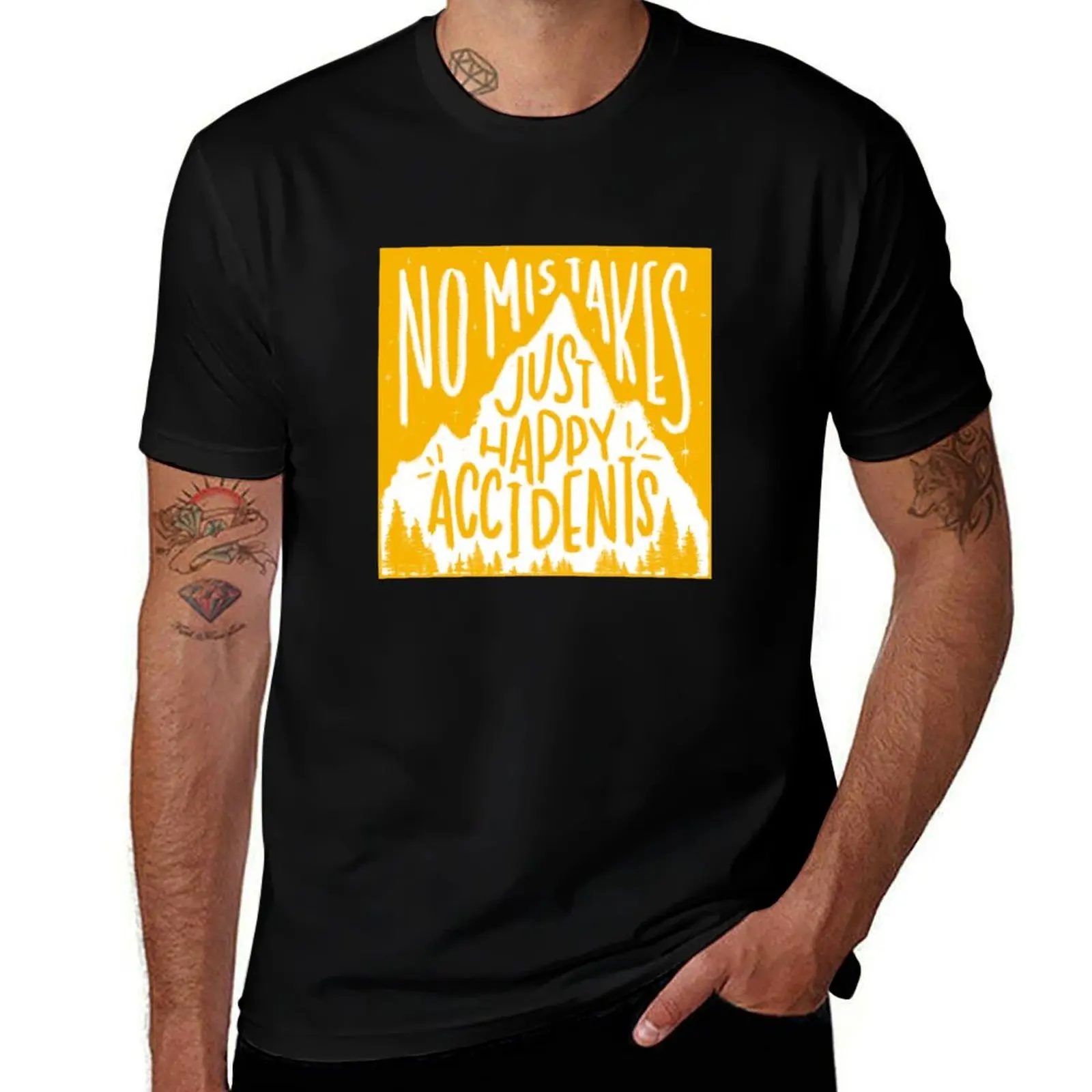 Sunny No Mistakes, Just Happy Accidents T-Shirt Plus Size Everyday Tee Shirt T-Shirt