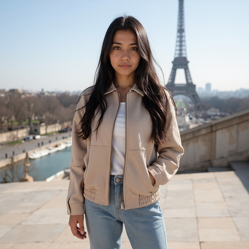  Willshela Women Fashion With Pockets Khaki Front Zipper Jackets Vintage Lapel Neck Long Sleeves Female Chic Lady Outfits 