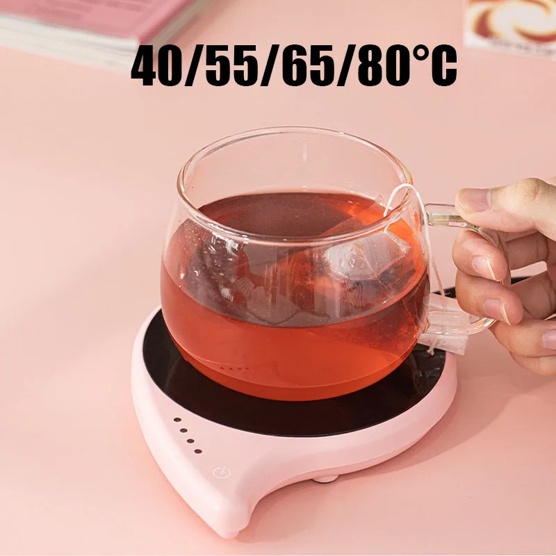 Posavasos Calentador de tazas de café de 40W, almohadilla térmica de temperatura de 4 engranajes, placa caliente termostática para leche, té y café, 220V