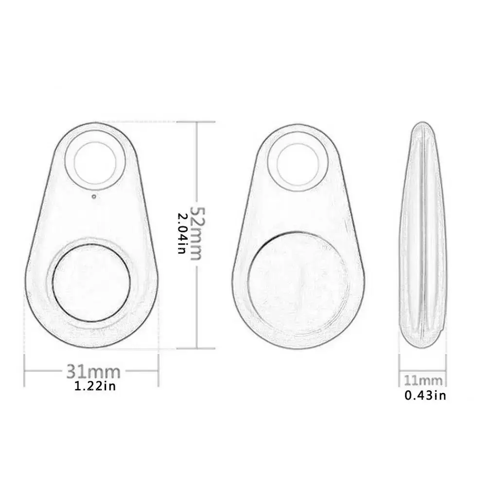 1-5pcs Wireless Mini GPS Tracker Anti-lost Alarm Key Child Bag Pet Wallet Finder Bluetooth APP Locator Smart Tag For IOS Android