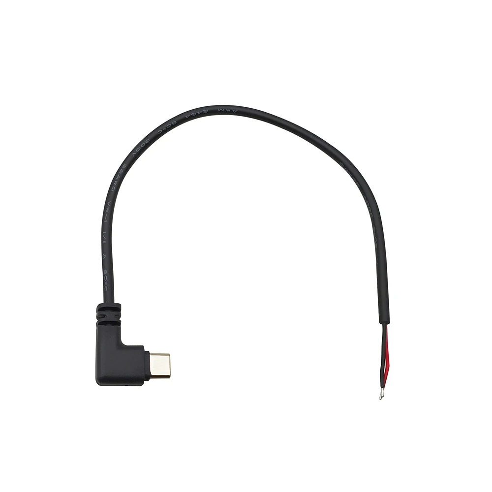 1Pcs 2 Pin 4 Pin Type-C Micro USB USB 2.0 A Male Plug Elbow Head Power Cable Welding Connector DIY Repair Line 0.25M 0.3M 1M