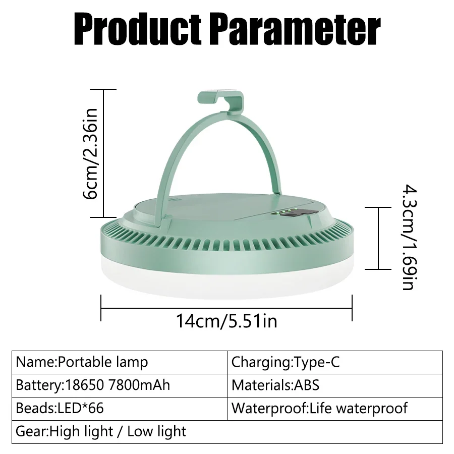 

E2 Powerful SMD 5730 LED Camping Light Outdoor Tent Light with Magnetic Hook Work Light Emergency 7500 Mah Power Bank Lantern