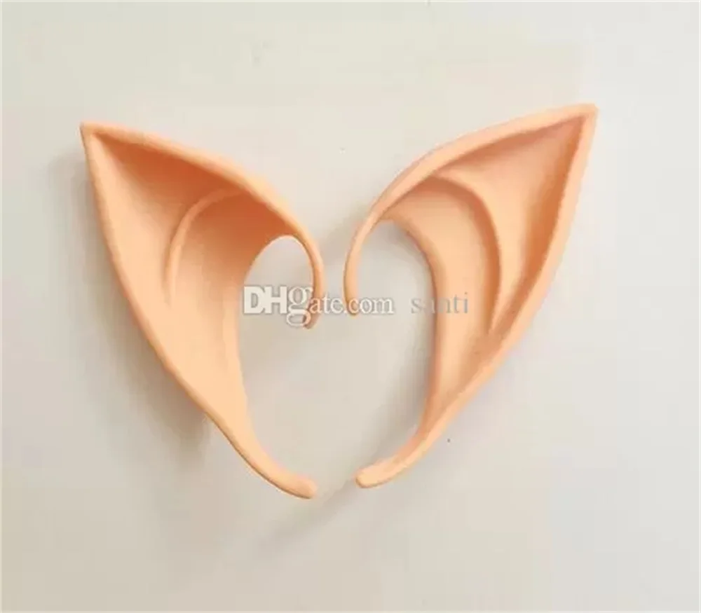 

50 pair/lot Festive Mysterious Elf Ears fairy Cosplay Accessories Latex Soft Prosthetic False Ear Halloween Party Masks Cos Mask