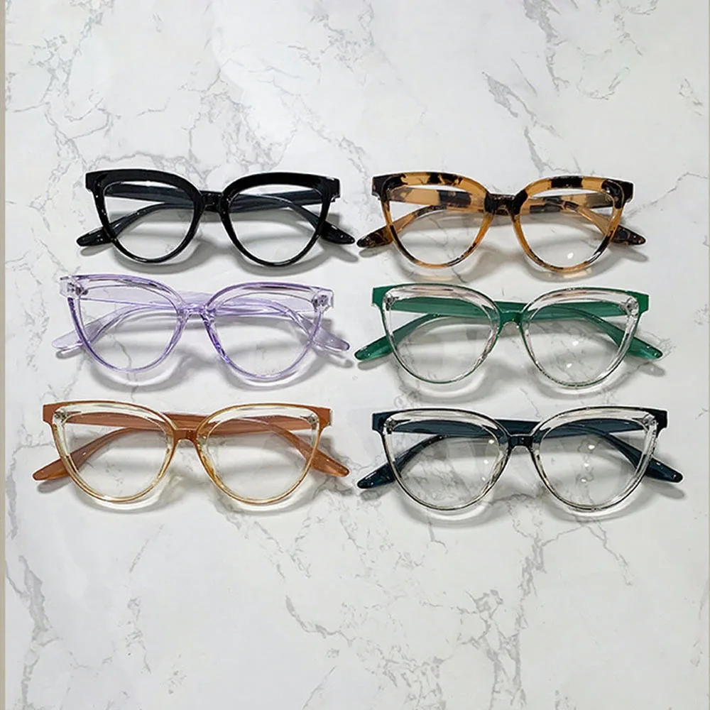 

Модные женские очки «кошачий глаз», модный дизайн, большая оправа, очки с защитой от синего света, компьютерные оптические очки для очков