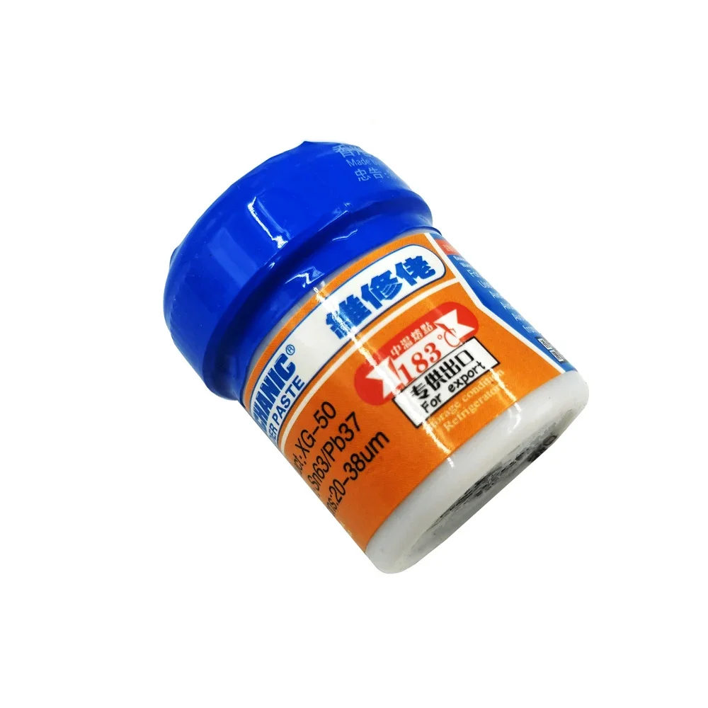 5pcs/lot XG-50 Solder Paste No-clean Sn63 Pb37 Flux 20-38 Microns 183 Celsius Melt Point XG50 Mechanic Solder Soldering Flux