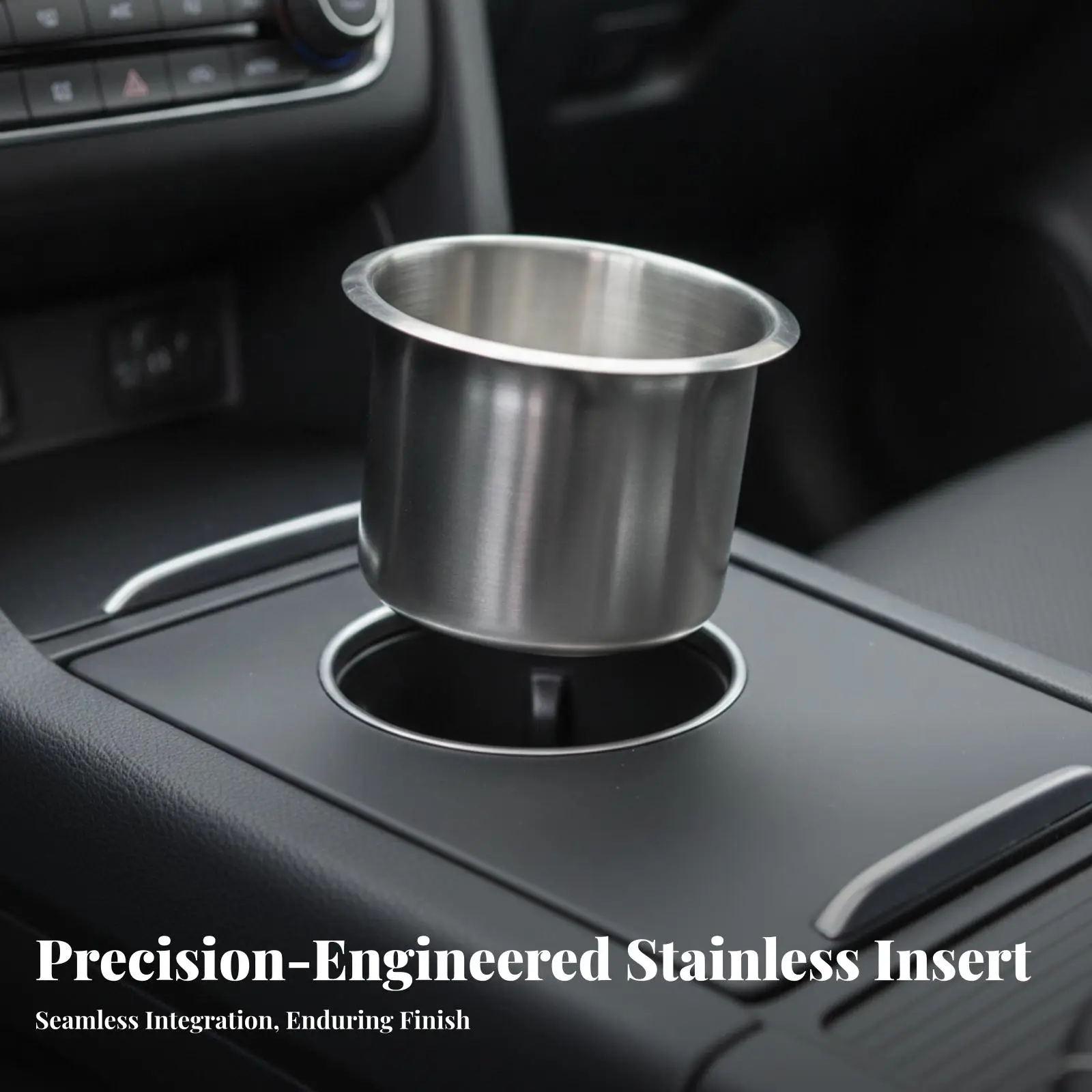 Car Beverage Holder Stainless Steel Cup Rest for Vehicle Boat Yacht RV Truck Interior Drink Caddy