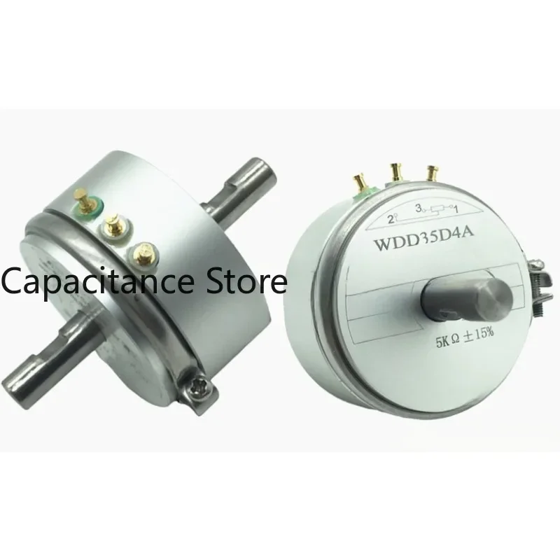 

5PCS Precision conductive plastic potentiometer WDD35D4A 5K dual output shaft angular displacement sensor linear 0.1%