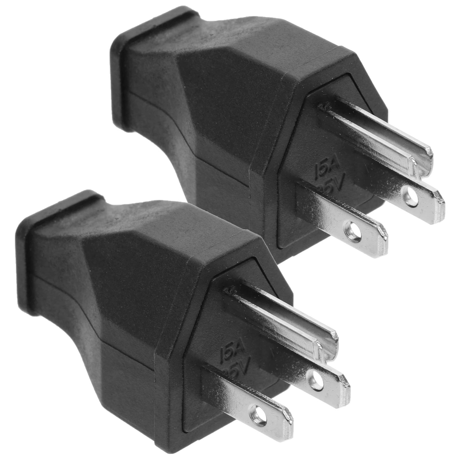

2pcs 3 Prong Power Plug Replacement Heavy Duty Straight Blade 15A 110-125V Electrical Plug for Extension Cord