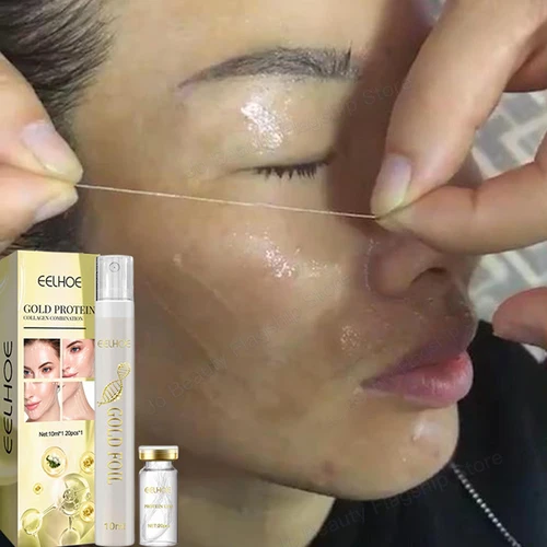 Juego de suero eliminador instantáneo de arrugas, hilo de proteína de colágeno, reafirmante, relleno facial absorbente Soluble, cuidado de la piel antienvejecimiento