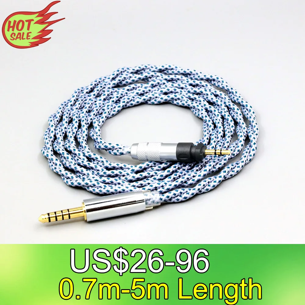 

99% Pure Silver Mix Graphene OCC Shielding Earphone Cable For Shure SRH840 SRH940 SRH440 SRH750DJ Philips SHP9000 SHP8900