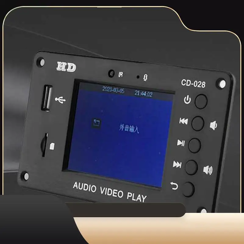 

Portable HD Car Lossless Full Format Mp5 Bluetooth 5.0 Calendar Clock Alarm Clock 2.8-Inch TFT Screen FM Audio Module-T44C