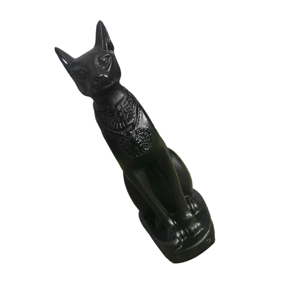 Egyptian Cat God Decorative Sculpture Ornament Indoor Decoration Gold Home Resin Sand Table Adornment Collection Shaped