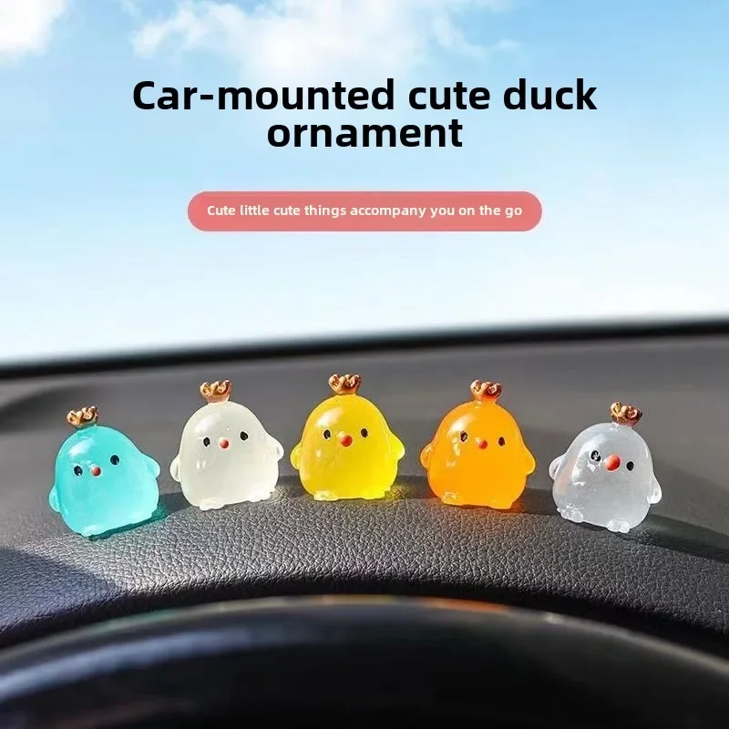 Chicken Cute Ornaments Car Cute Car Home Dual-Purpose Mini Luminous Ornaments Car Interior Decorations