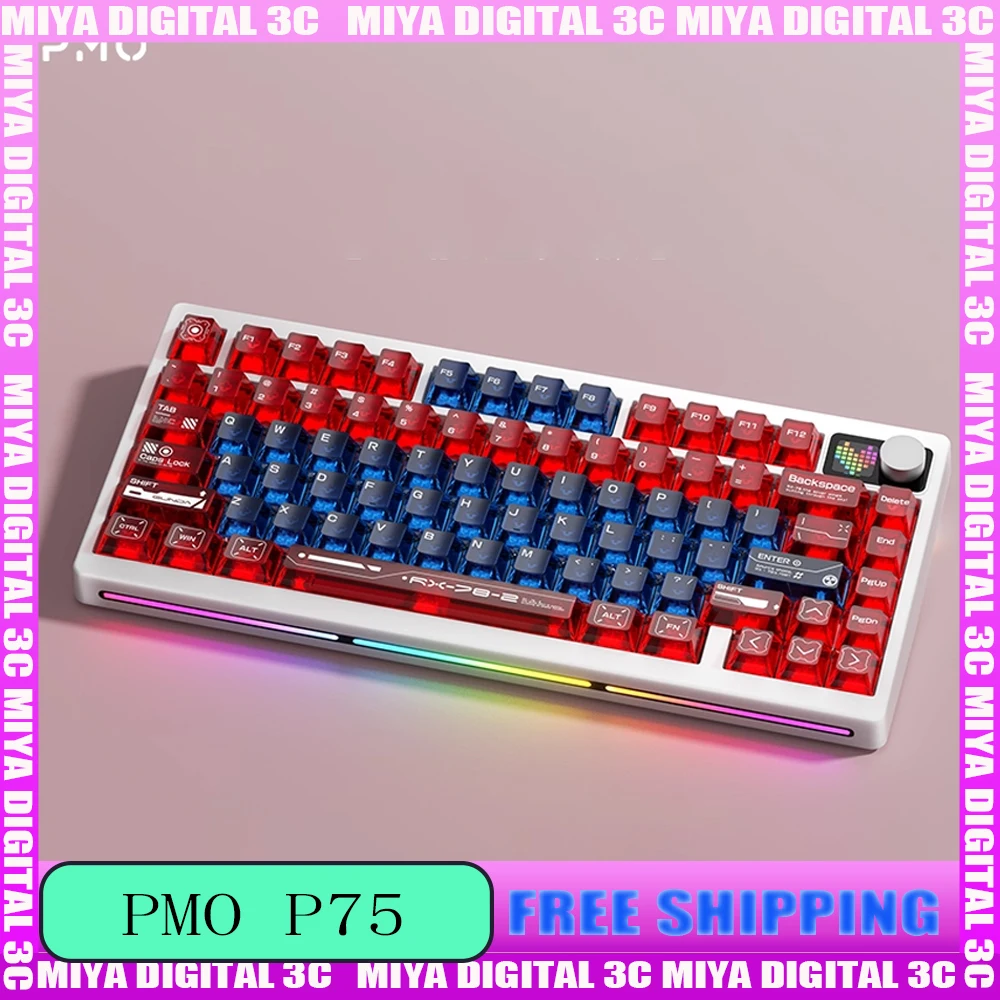 

PMO P75 Mechanical Keyboard Wireless Bluetooth Hot Plug E-sports Game Keyboard Desktop Office Dedicated Customized Accessory