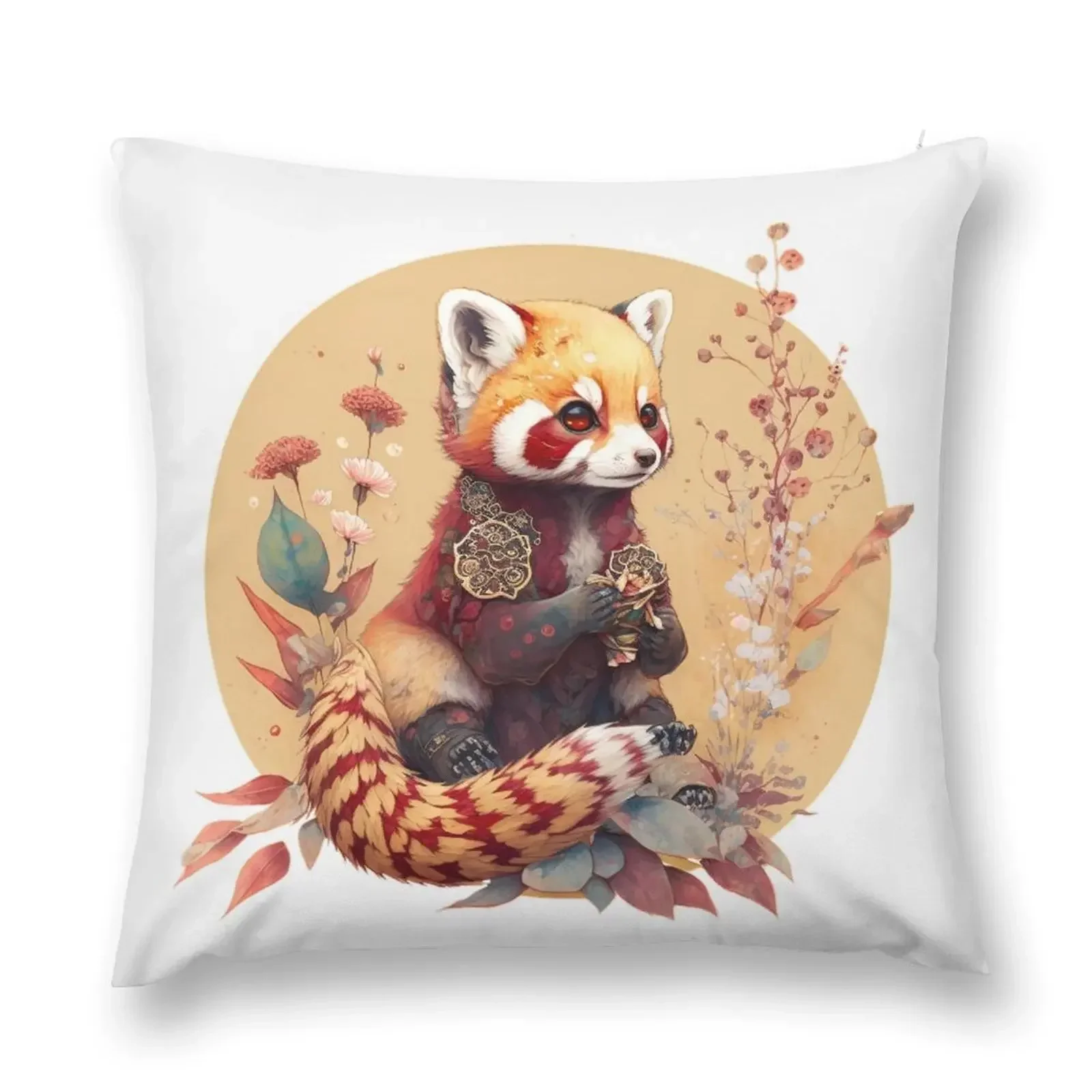 

Red Panda Throw Pillow Sofa Cushion Cover autumn pillowcase Sofa Covers For Living Room Plaid Sofa pillow