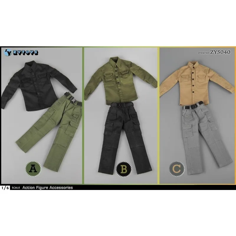 

ZYTOYS масштаб 1/6, ZY5040, спецодежда для мужского солдата, куртка, комбинезон, комплект одежды, модель для 12 дюймов, экшн-фигурки, аксессуары для куклы