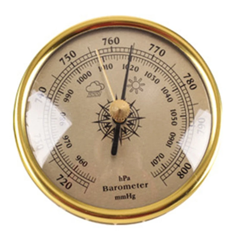 Aluminum Alloy Barometer Thermometer Hygrometer Gauge Tester Temperature Humidity Meter Precision Mechanical Home Office