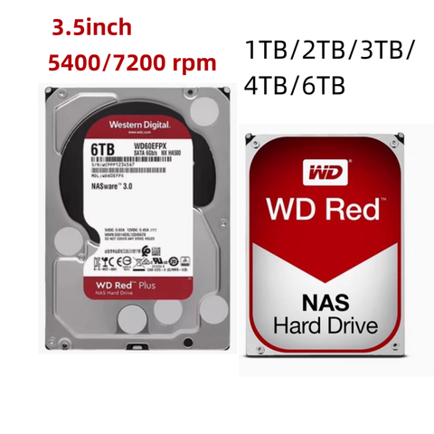 Original WD Red NAS Internal Hard Drive 99% new 5400/7200 rpm 64MB SATA 6 GB/S 3.5 inch1TB 2TB 3TB 4TB 6TB HDD WD40EFRX