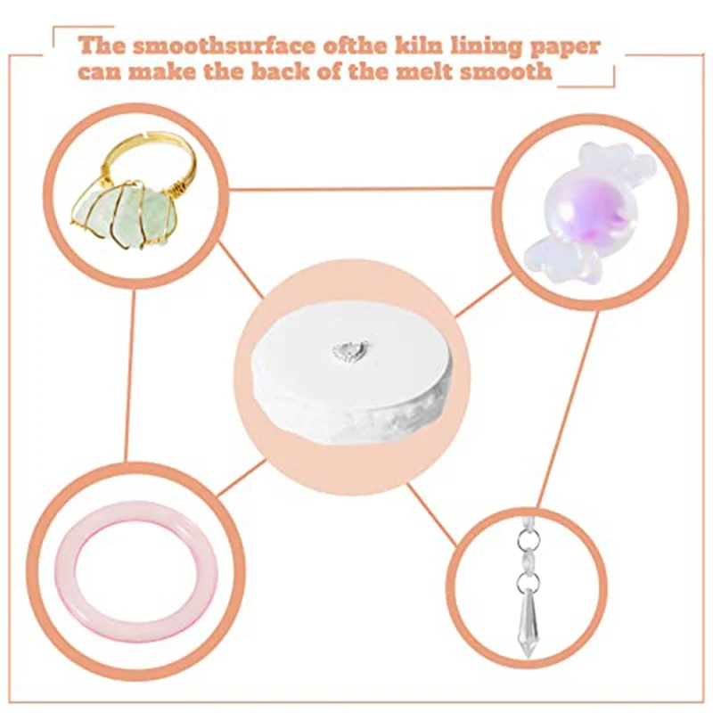 100 Sheets Round Microwave Kiln Paper Shelf Paper 4.7 Inch Ceramic Fiber Paper Insulation Ceramic Fiber Blanket