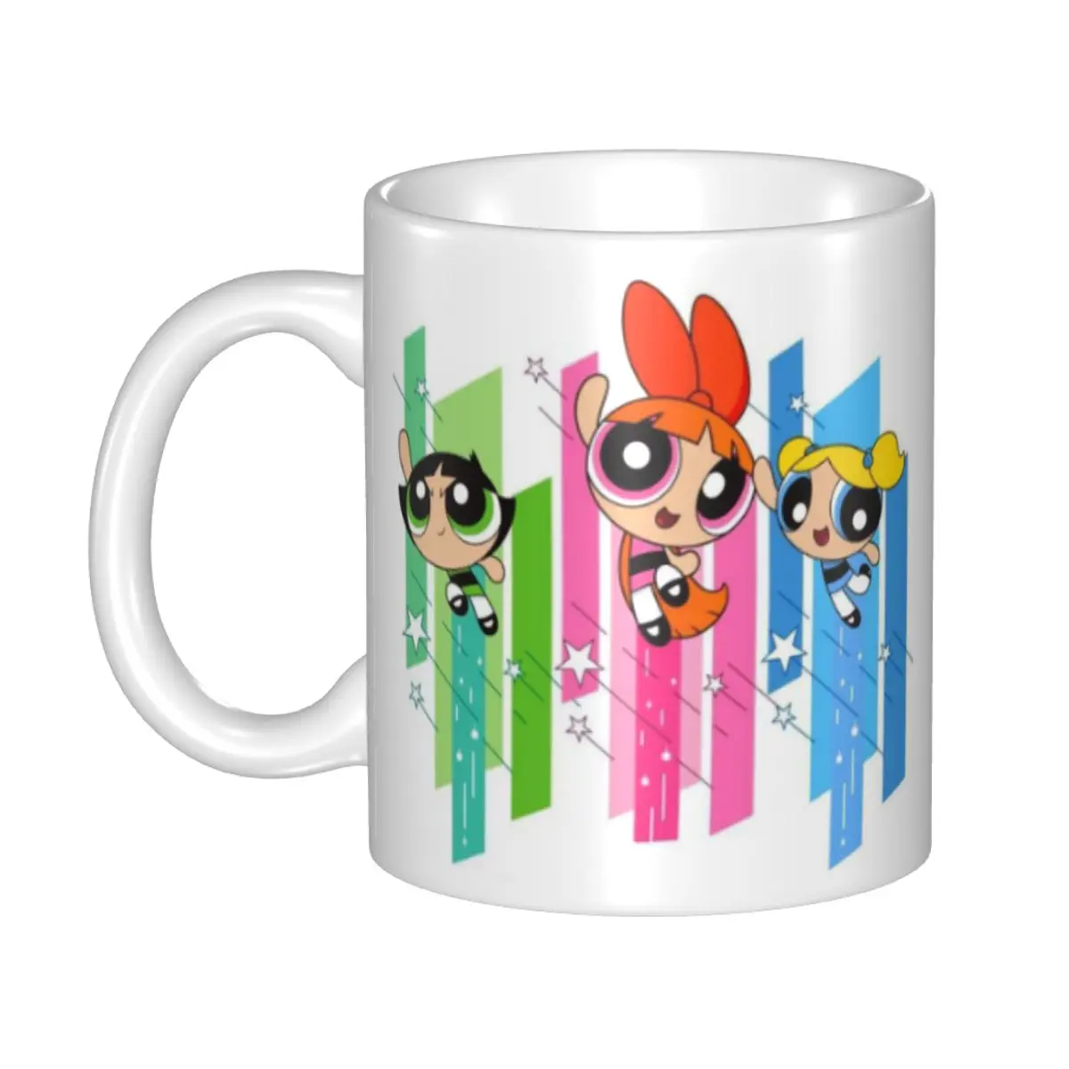 

DIY Cartoon Animation Powerpuff Girls Ceramic Mugs Customized Coffee Cups Creative Gift