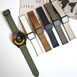 Leather Silicone Watchband For Mi Watch Color 2 Magnetic Buckle Bracelet Sports Band For Xiaomi Watch 2Pro S4 S3 S2 S1 22mm Belt
